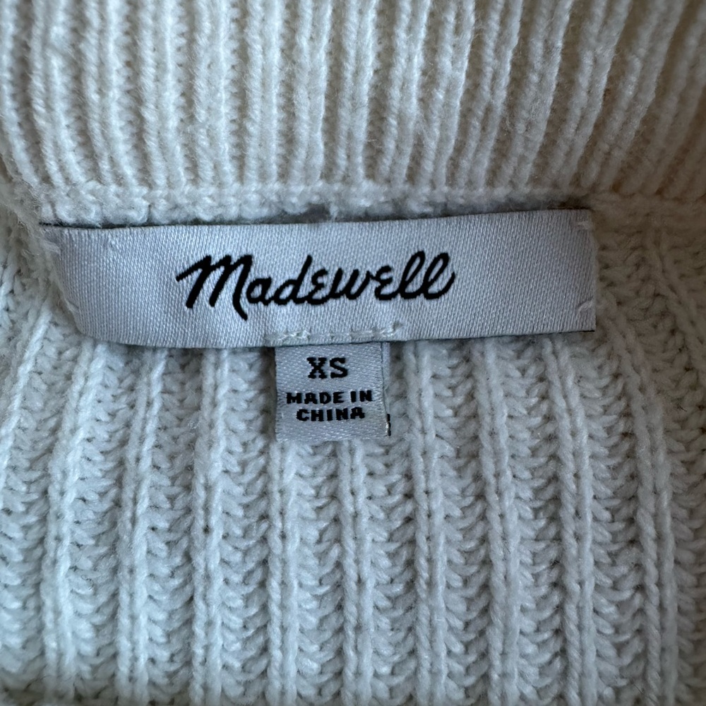 𝅺MADEWELL Patch Pocket Pullover Sweater Size XS/S cream